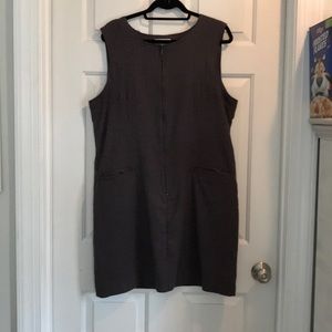 Gray lined  jumper dress